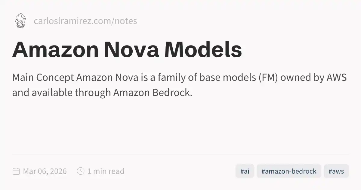 Amazon Nova Models